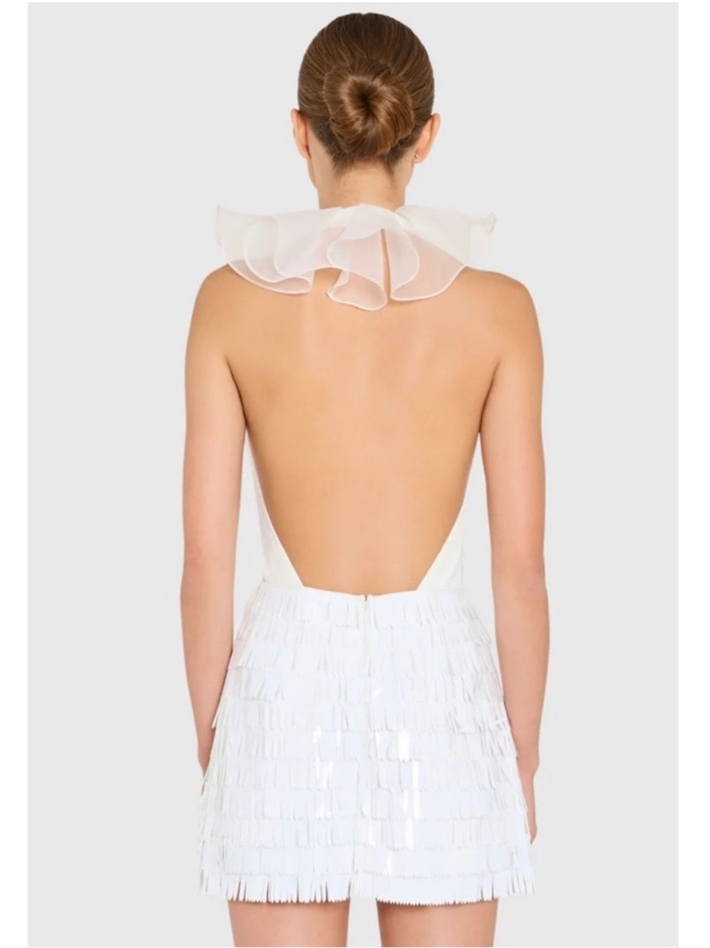 White Ruffled Bodysuit - Picture 2 of 5